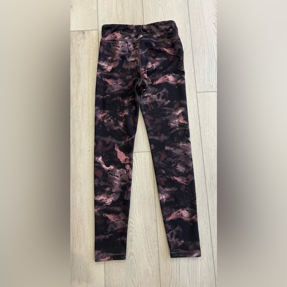 Athleta Girl High Rise Printed Chit Chat Tight Legging Pink Black SZ 14 - Picture 3 of 8